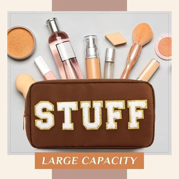 4 Pcs Nylon Makeup Bags Set Women Travel Toiletry Organizer Zipper - Picture 6 of 7